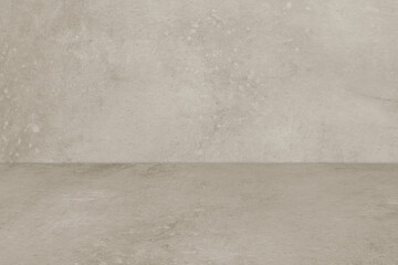 Empty brown concrete room and floor background, Perspective brown gradient concrete room for interior background, backdrop,  Brown grunge cement room with space for product display mockup, template