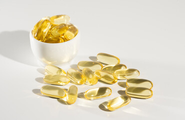 Food supplement oil filled fish oil, omega 3, omega 6, omega 9, vitamin A, vitamin D, vitamin E, flaxseed oil.	
