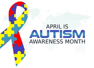 vector graphic of autism awareness month good for autism awareness month celebration. flat design. flyer design.flat illustration.
