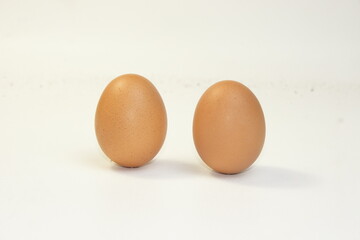 Close up photo of chicken eggs