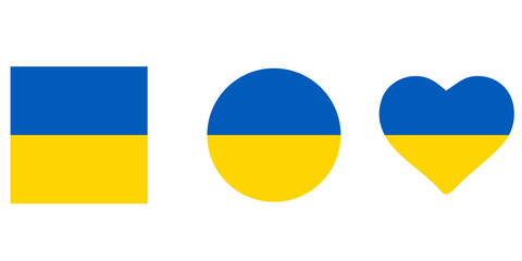 Pray for Ukraine. Stop the war. Heart-shaped icon with Ukrainian flag. logo symbol. White pigeon. Say no to war. Pray to Ukraine. No war. Save Ukraine. Vector illustration, flat design