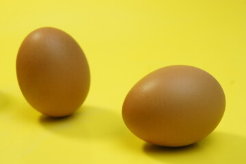 Close up photo of chicken eggs
