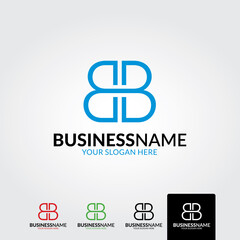 Minimal letter b logo template  - vector