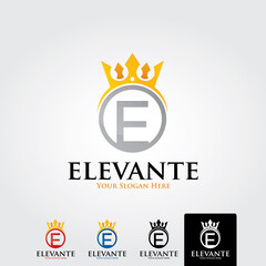 Minimal letter e logo template - vector