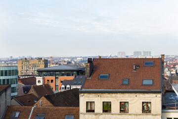 A view of the capital city of Brussels from Place Poelaert, Belgium