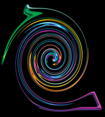 Abstraktes 3D-Rendering, futuristisches Hintergrunddesign, moderne Illustration