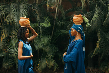 Group portrait of african eco fashion designers