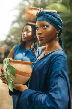 Portrait of a pair of eco african textile designers 