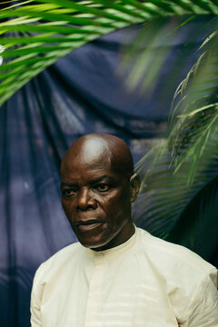 portrait of  an older african man