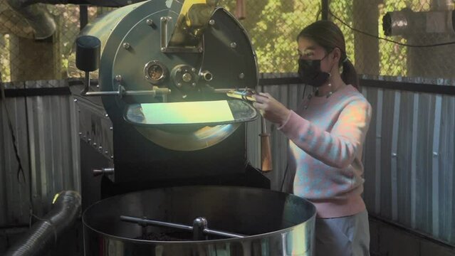 Farmers are using oven heat to roast and process coffee beans.