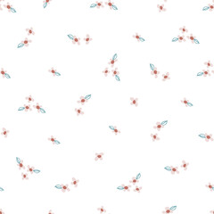 Cute flower rainbow seamless pattern