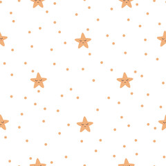 Cute flower rainbow seamless pattern