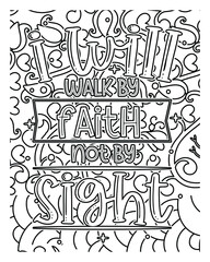 Motivational Quotes coloring page design. Motivational Quotes line art design. Adult coloring page.