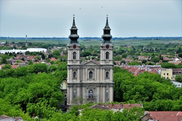 Panorama of the city of Subotica in Serbia