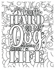 Motivational Quotes coloring page design. Motivational Quotes line art design. Adult coloring page.