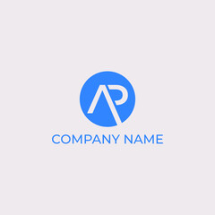Creative, Clean, Corporate letter AP Logo Design in Illustrator for your Business.