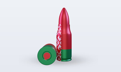 3d bullet Belarus flag rendering front view