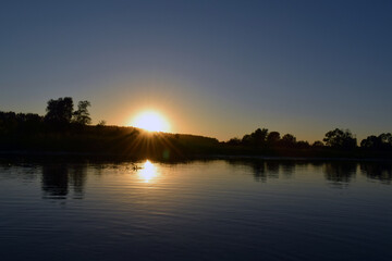 Sunset on the river