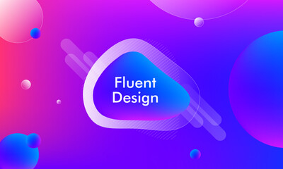 Fluent design background vector template. gradient vector background.