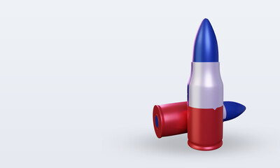 3d bullet Chile flag rendering right view