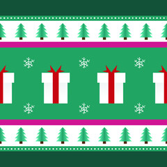 Naklejka premium Geometric ethnic oriental ikat pattern traditional Design.Ethnic oriental pattern traditional Design for background,snow,clothing,fabric,embroidery style.christmas.santa.deer.star.tree.cookie doll
