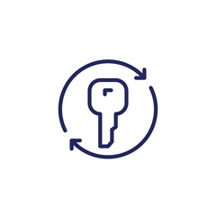change key line icon, vector