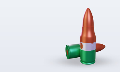 3d bullet Niger flag rendering right view