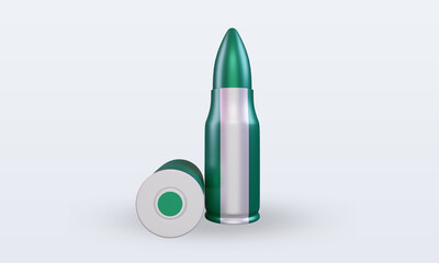 3d bullet Nigeria flag rendering front view