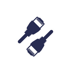 ethernet cables icon on white