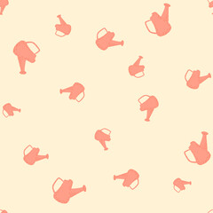 Watering can seamless pattern. Garden background.
