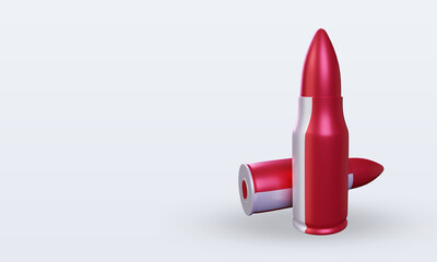 3d bullet Peru flag rendering right view