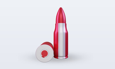 3d bullet Peru flag rendering front view