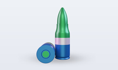 3d bullet Sierra Leone flag rendering front view