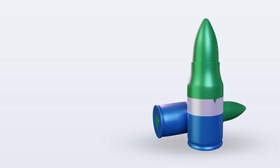 3d bullet Sierra Leone flag rendering right view