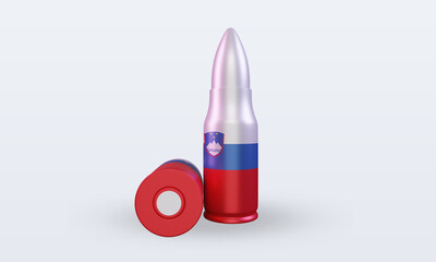 3d bullet Slovenia flag rendering front view