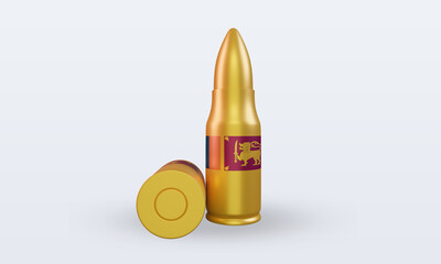 3d bullet Sri Lanka flag rendering front view