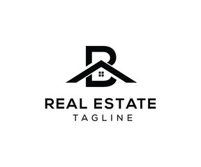 b real estate logo design, real estate logo, b home logo, b letter logo design