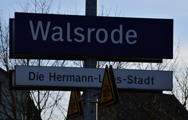 Bahnhof in der Stadt Walsrode, Niedersachsen