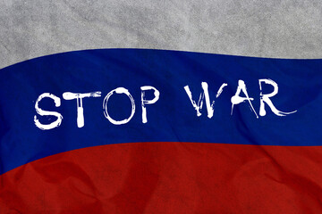 Russian flag, Ukraine, stop war