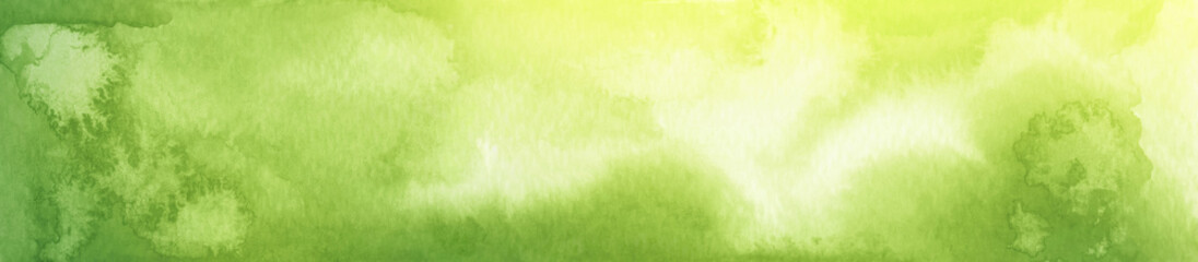 Fototapeta na wymiar Abstract bright yellow green watercolor painting