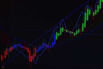 Naklejka premium Stock Market Loss Trading Chart Investment Analysis Business Index Chart Finance Board Chart