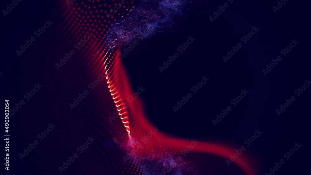 Poster fire abstract background seamless loop. technology background. red abstract particles.