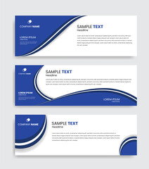 Abstract banner design background template, modern template design for web, advertisement, flyer, poster with 3 different design variations and layouts
