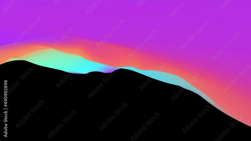 Poster blue orange purple colorful gradient background. seamless loop 4k. abstract wave color flow. motion 