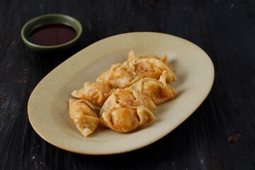 Fried Mandu on Plate