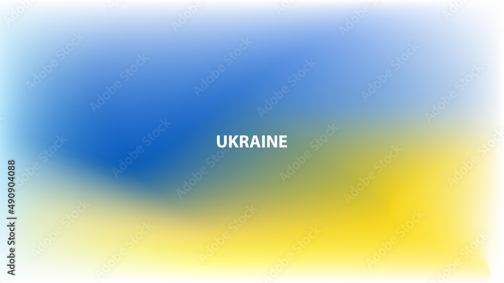 Aufkleber ukraine theme blurred background with blue and yellow soft color gradient. ukrainian flag. template 