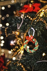 Christmas tree decorations with grain