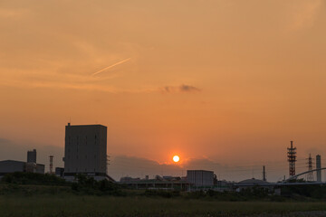 夕焼けの街