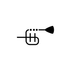 H letter logo trumpet illustration design vector template © rokhmatulloh