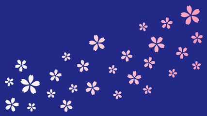 シンプルな桜の装飾素材のある背景イラスト